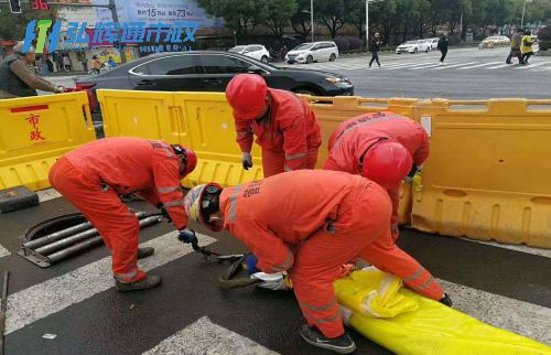 启东市管道修复现场